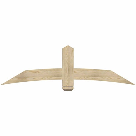Ekena Millwork Bellingham Rough Sawn Timber Gable Bracket, Douglas Fir, 72"W x 21"H x 2"D x 6"F, 7/12 Pitch GBW072X21X0206BEL00RDF